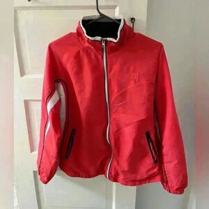 Wilson coral‎ pink vintage zip up windbreaker tennis jacket size medium
